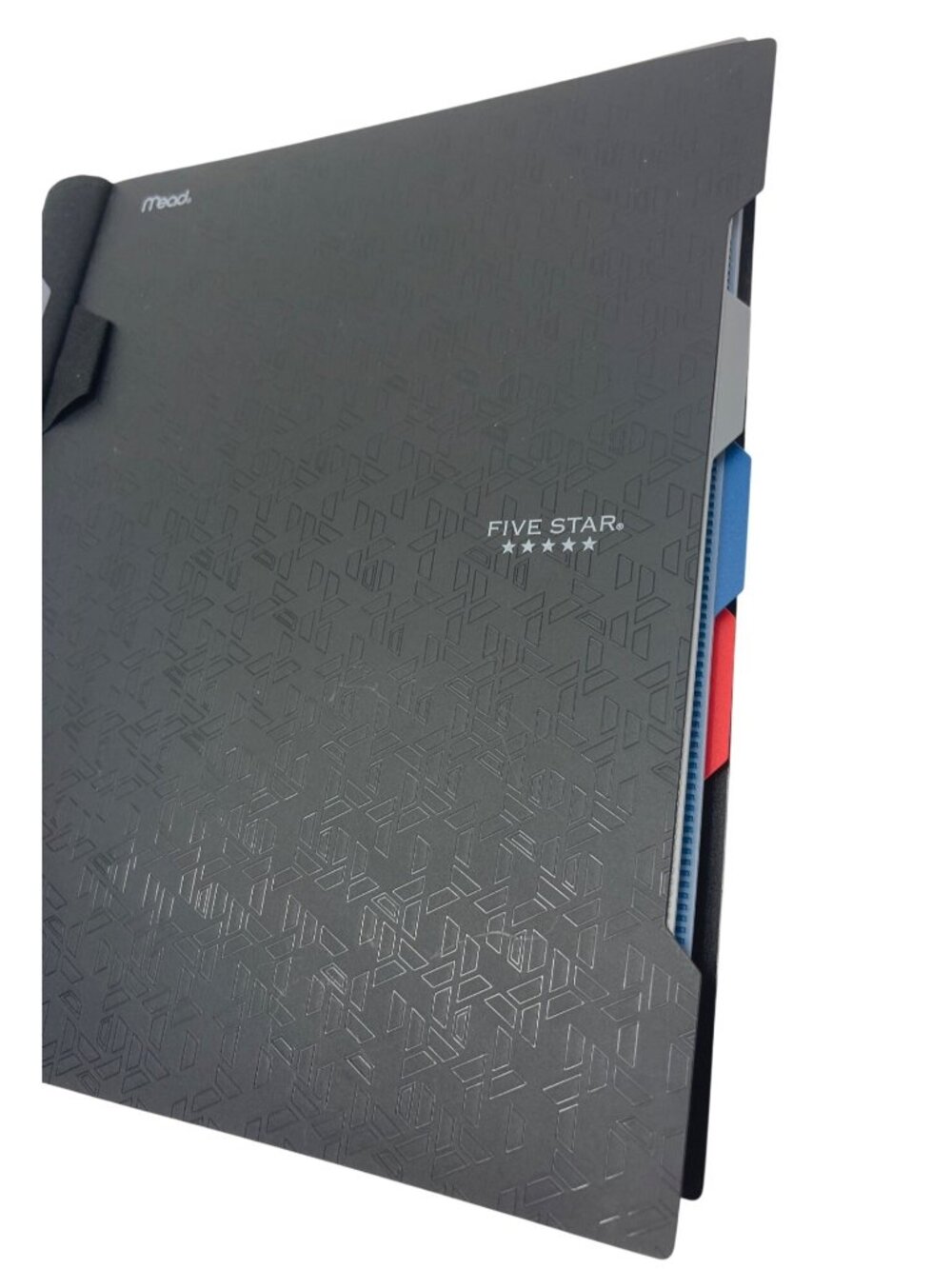 Five Star Black Spiral Notebook With Dividers & Pockets 11" x 9" Durable Design